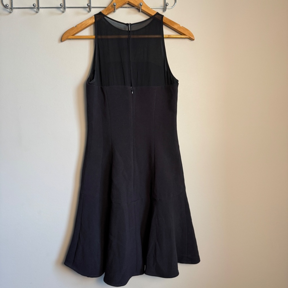 Club Monaco Fit & Flare Tiered Cocktail Dress Black Size 2 Wedding Guest Formal - Picture 5 of 15
